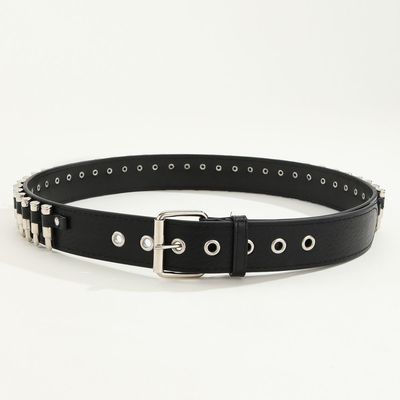 일반 스타일 2-4cm 남성 웨스턴 펑크 리벳 벨트 부드러운 Buckle 바지 장식