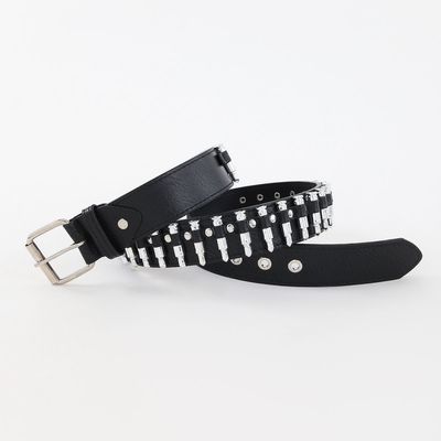 일반 스타일 2-4cm 남성 웨스턴 펑크 리벳 벨트 부드러운 Buckle 바지 장식