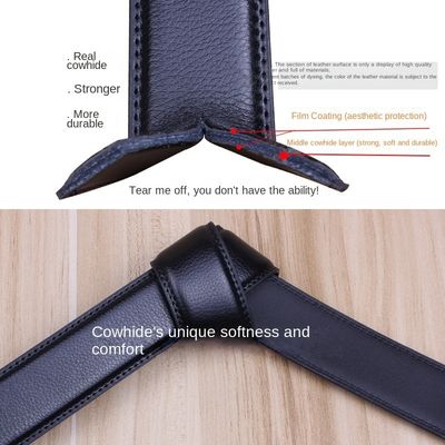 110-125cm 길이가 맞춤 로고 남성용 가죽 벨트 가죽 특성이 튀긴 소피