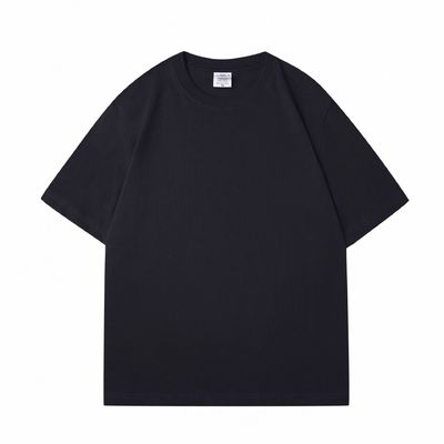 남성용 맞춤형 중형 100% 면화 과대 크기의 티셔츠 빈 모의 목 중형 다채색