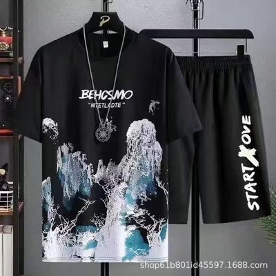 가볍게 스타일리시한 남자 TT 셔츠 스타일리시한 여름 캐주얼 슈트