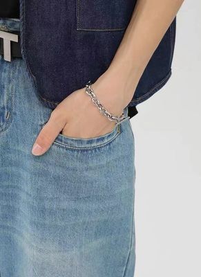 직물 폴리에스터/고무 디지털 인쇄로 된 남성 직선 파란색 청바지