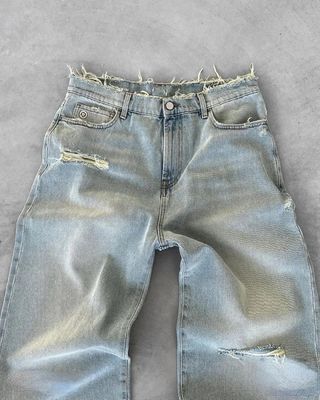 맞춤형 넓은 다리 바지 중 허리 젠지 바지 비울 청바지 여성 플러스 사이즈 남성 바지