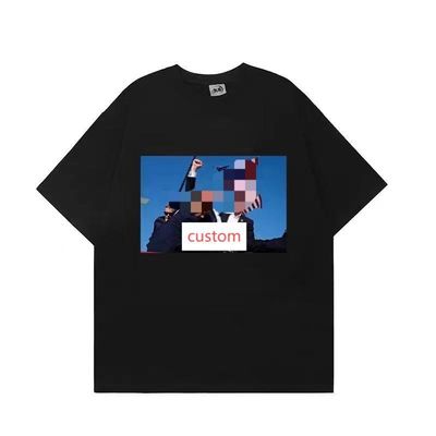 남성과 여성용 O-Neck 인쇄 그래픽 티셔츠 XMAMLON 주문 230g 순수한 빗발 솜