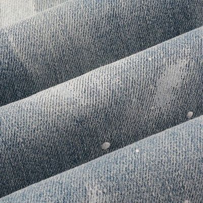 라인스토인 젠임 패션 크리스탈 리베트 부트컷 청바지