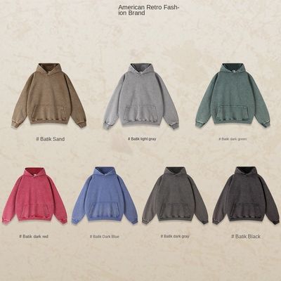 450G 남성 후디, 사용자 지정 로고 바틱 디자인 및 면재에 실크 프린트
