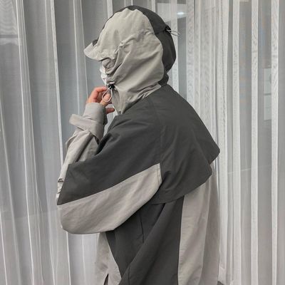 남자 들 의 산악 및 스키 에 열광 하는 사람 들 에게는 패치워크 풍력 쇄제 코트